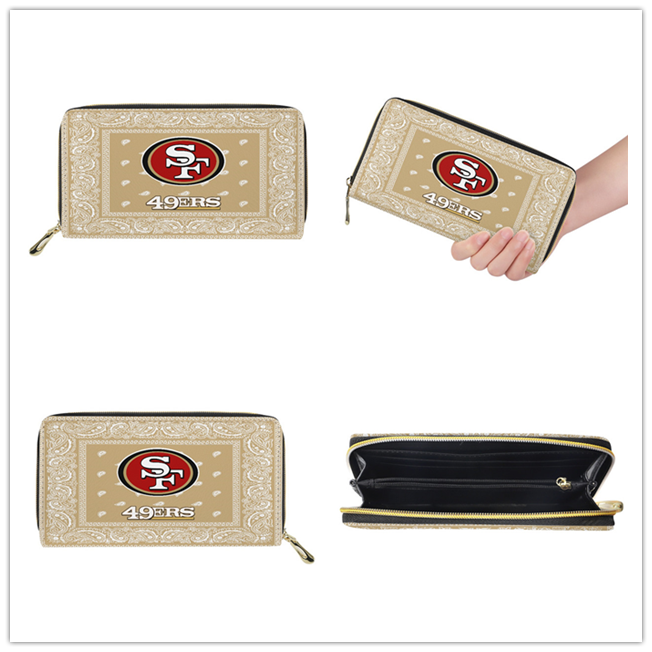 San Francisco 49ers PU Leather Zip Wallet 001